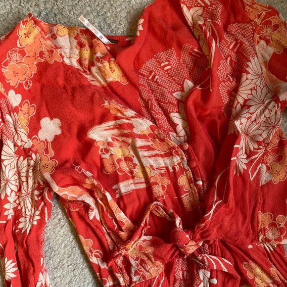 Free People tie midi dress - Picture 4 of 5